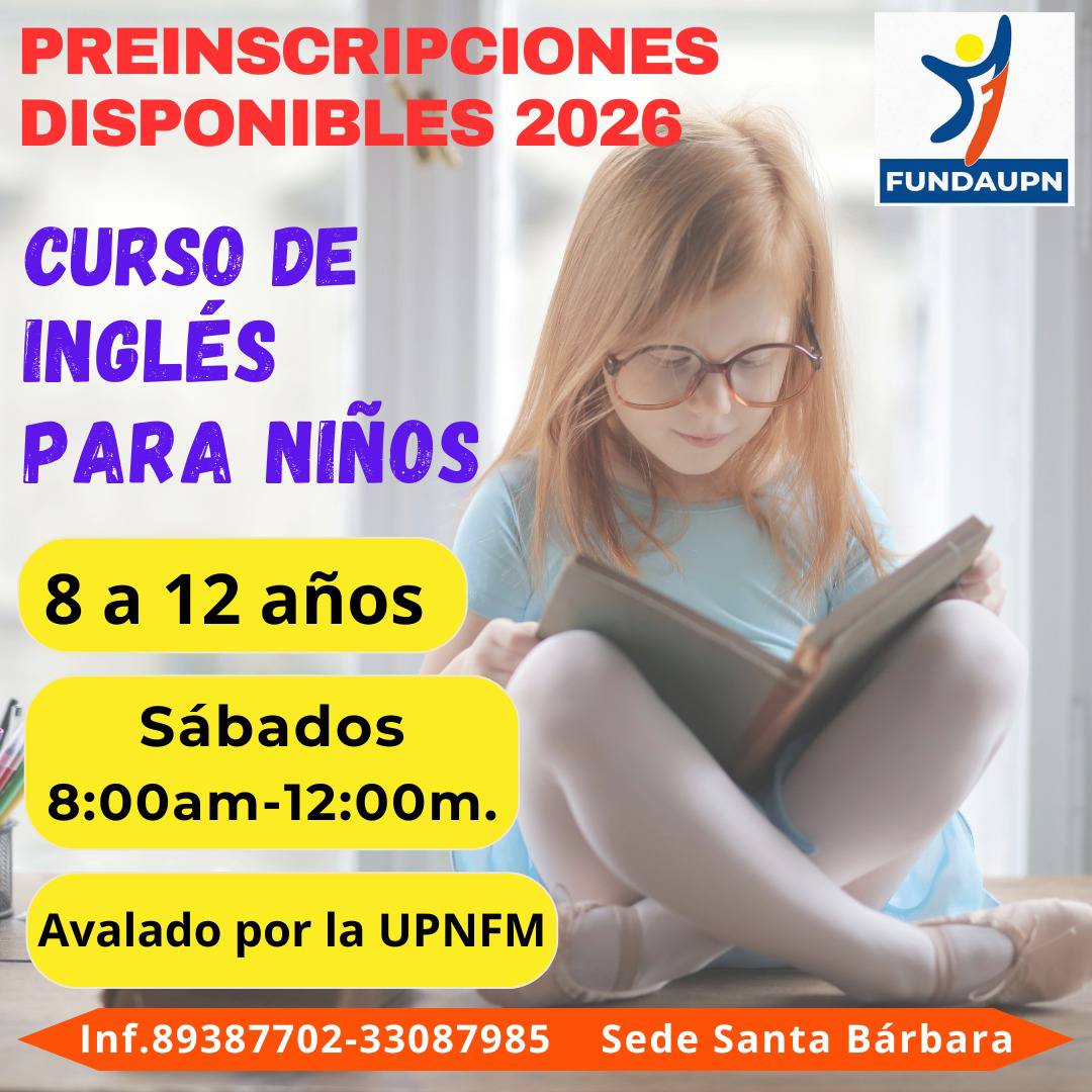 FUNDAUPN Listos para iniciar 2026 con el Curso de Inglés para Niños ...